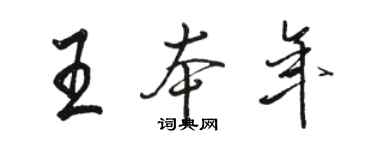 骆恒光王本年行书个性签名怎么写