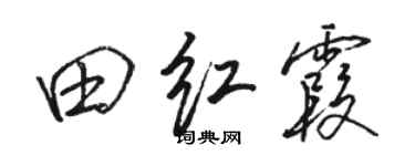 骆恒光田红霞行书个性签名怎么写