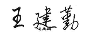 骆恒光王建勤行书个性签名怎么写