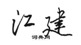 骆恒光江建行书个性签名怎么写