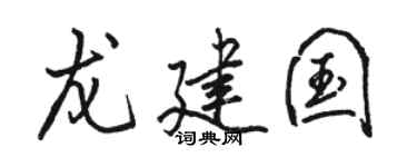 骆恒光龙建国行书个性签名怎么写