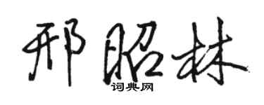 骆恒光邢昭林行书个性签名怎么写