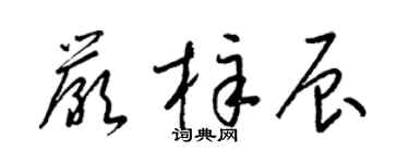 梁锦英严梓辰草书个性签名怎么写