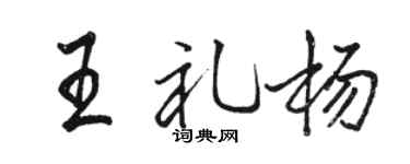 骆恒光王礼杨行书个性签名怎么写