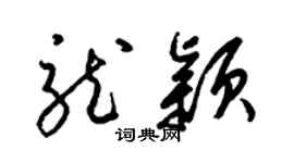 梁锦英龙颖草书个性签名怎么写