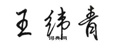 骆恒光王纬青行书个性签名怎么写