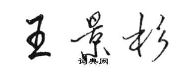 骆恒光王景杉行书个性签名怎么写