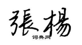 王正良张杨行书个性签名怎么写