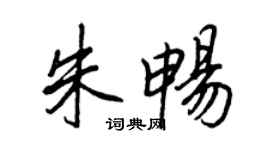 王正良朱畅行书个性签名怎么写