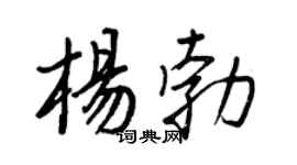 王正良杨勃行书个性签名怎么写