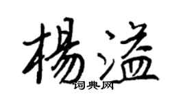 王正良杨溢行书个性签名怎么写