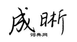 王正良成晰行书个性签名怎么写