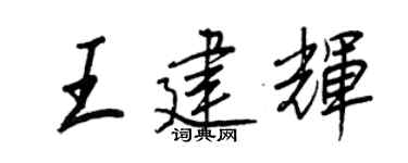 王正良王建辉行书个性签名怎么写