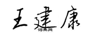 王正良王建康行书个性签名怎么写