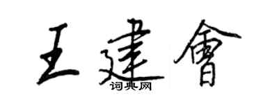 王正良王建会行书个性签名怎么写