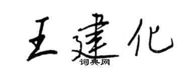 王正良王建化行书个性签名怎么写