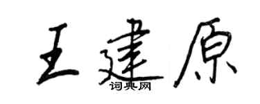 王正良王建原行书个性签名怎么写