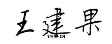 王正良王建果行书个性签名怎么写