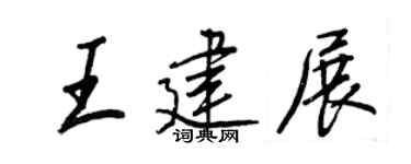 王正良王建展行书个性签名怎么写