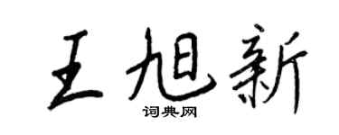 王正良王旭新行书个性签名怎么写