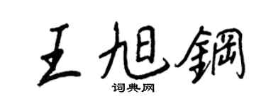 王正良王旭钢行书个性签名怎么写