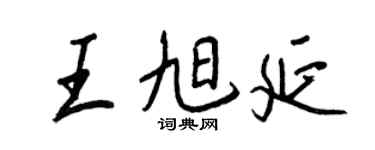 王正良王旭延行书个性签名怎么写