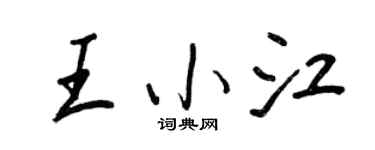 王正良王小江行书个性签名怎么写