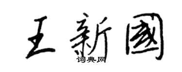 王正良王新国行书个性签名怎么写