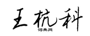 王正良王杭科行书个性签名怎么写