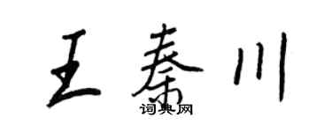 王正良王秦川行书个性签名怎么写