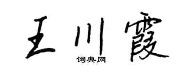 王正良王川霞行书个性签名怎么写