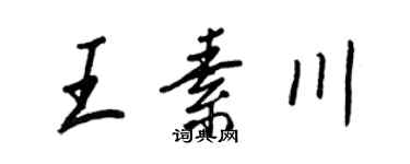 王正良王素川行书个性签名怎么写