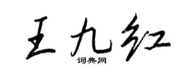 王正良王九红行书个性签名怎么写