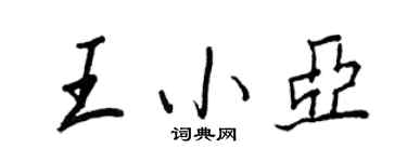 王正良王小亚行书个性签名怎么写