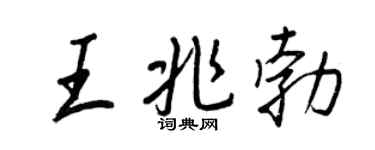 王正良王兆勃行书个性签名怎么写