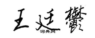 王正良王廷郁行书个性签名怎么写