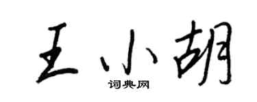 王正良王小胡行书个性签名怎么写