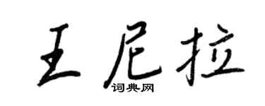 王正良王尼拉行书个性签名怎么写