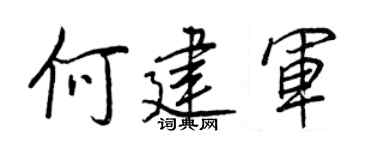 王正良何建军行书个性签名怎么写