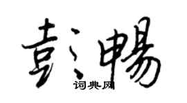 王正良彭畅行书个性签名怎么写