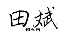 王正良田斌行书个性签名怎么写