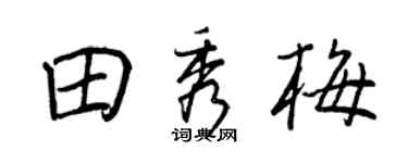 王正良田秀梅行书个性签名怎么写