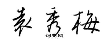 王正良袁秀梅行书个性签名怎么写