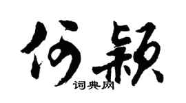 胡问遂何颖行书个性签名怎么写