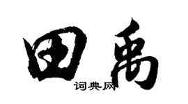 胡问遂田禹行书个性签名怎么写