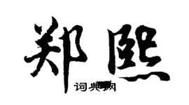 胡问遂郑熙行书个性签名怎么写