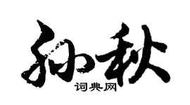 胡问遂孙秋行书个性签名怎么写