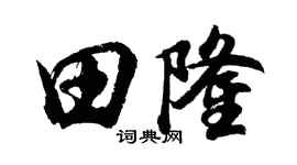 胡问遂田隆行书个性签名怎么写