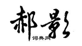 胡问遂郝影行书个性签名怎么写