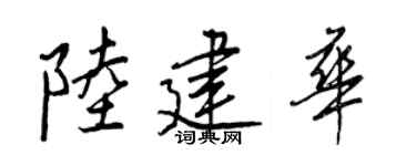 王正良陆建华行书个性签名怎么写